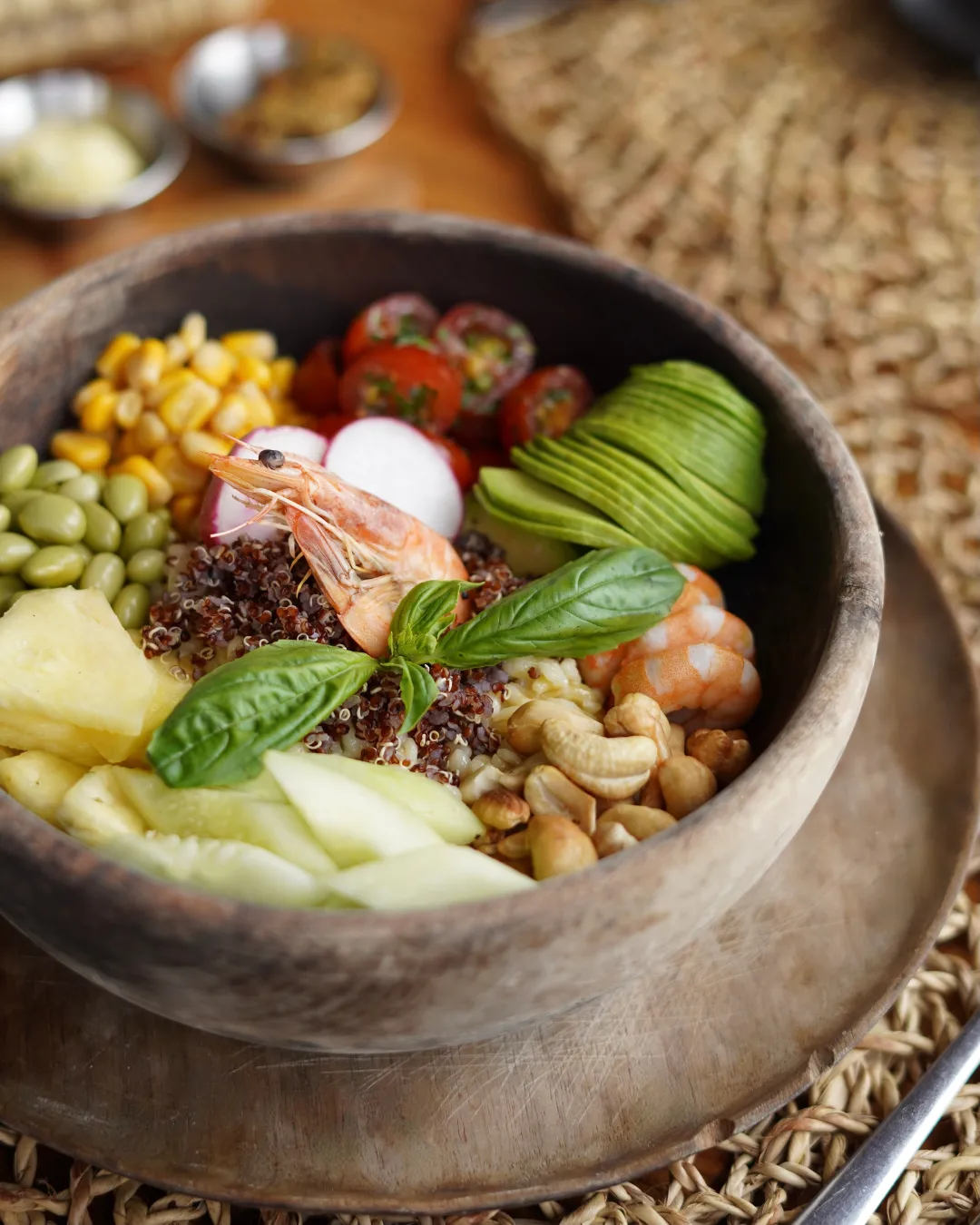 Poké bowl close-up