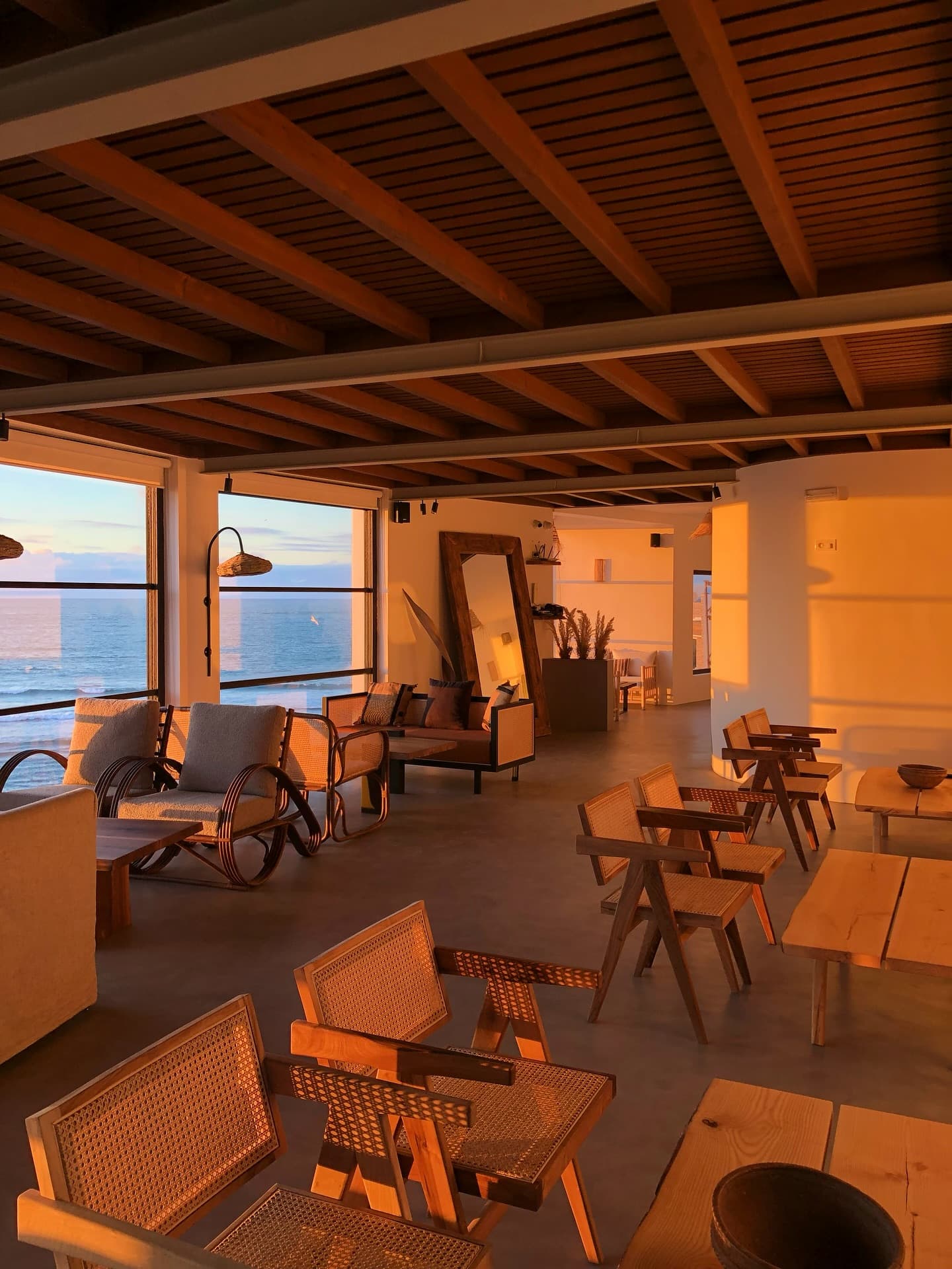 Lounge in sunset light